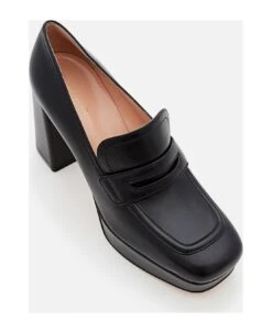 Rouen Heeled Leather Loafers -Italist Store 268b46ef2352e3ac807a13abfe7effb8