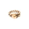 Alexander McQueen Gold-colored Chain Ring With Skull Detail In Brass Man