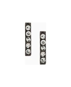 Earrings Lobo Line Mini Black Diamond