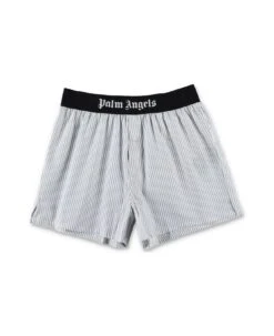 Palm Angels Logo Waistband Striped Boxers