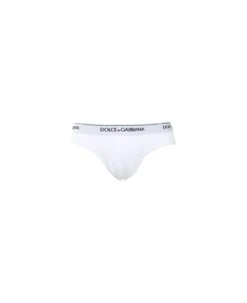 Dolce & Gabbana Set Of Two Stretch Cotton Briefs With Contrasting Logo