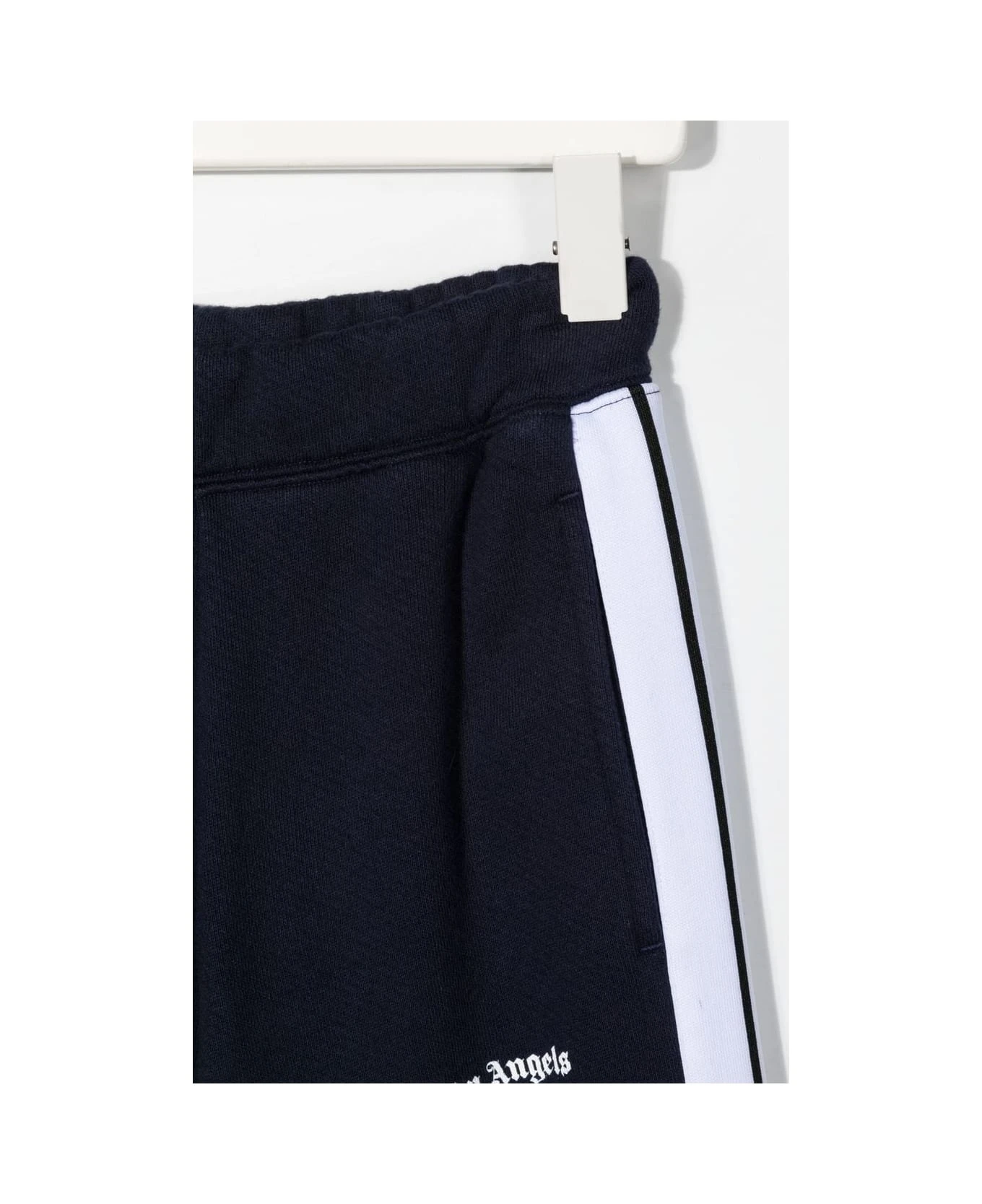 Palm Angels Kids Navy Blue Joggers With Contrast Logo And Stripes 3 Palm Angels Kids Navy Blue Joggers With Contrast Logo And Stripes - Image 3