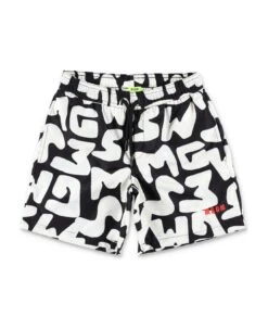 MSGM All-over Logo Beach Shorts