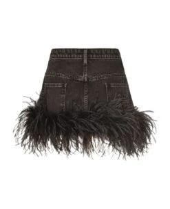 Miu Miu Black Denim Skirt -Italist Store 2f546455fd16ff2e0552c4374304c4a8