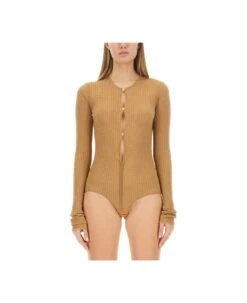 Max Mara Crewneck Long-sleeved Jumpsuit
