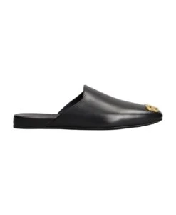 Balenciaga Cosy New Bb Slipper-mule In Black Leather