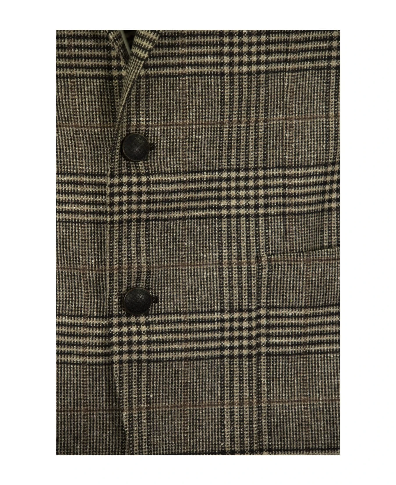 Prince Of Wales Jacket In Wool, Silk And Cashmere 4 Prince Of Wales Jacket In Wool, Silk And Cashmere - Image 4