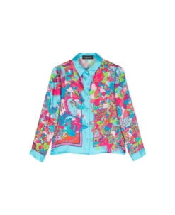 Versace Camicia Stampata In Raso Bambina