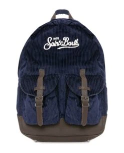MC2 Saint Barth Blue Corduroy Backpack