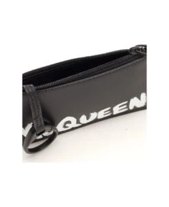 Alexander McQueen Black Card Holder With Graffiti -Italist Store 3556e4d8f9704b2bcb711b49737148d6