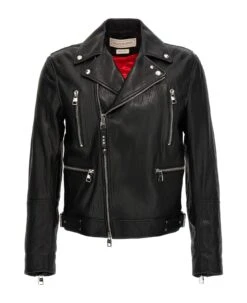 Alexander McQueen Texture Leather Jacket