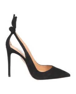 Aquazzura Deneuve Pump In Black Suede