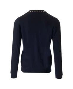 Valentino Garavani Blue "rockstud" Cardigan 5 Valentino Garavani Blue "rockstud" Cardigan -Italist Store 371a98ecce94f6687ff5cdec303ccb9a