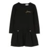 Moschino Abito Nero In Misto Viscosa Bambina