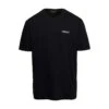 Versace 'medusa Flame' Black Crewneck T-shirt With Logo Print In Cotton Man