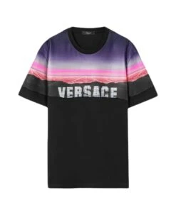 Versace T-shirt Jersey Fabric + Hills Print
