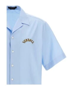 Versace Embroidered Logo Shirt -Italist Store 3a059f26f3d6b6ad8c903a91866d1a67