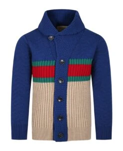 Gucci Colorful Cardigan With Web Detail For Boy