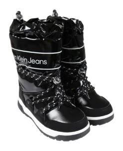 Calvin Klein Black Snow Boots For Girl With Logo -Italist Store 3b50530ed35dc31f765725e9188db6c8