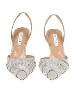 Aquazzura Decollete' In Canvas Metal With Crystals -Italist Store 3bff45819c73067413cfff75f34e5086