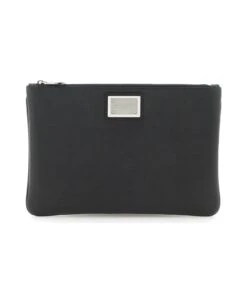Dolce & Gabbana Leather & Nylon Pouch