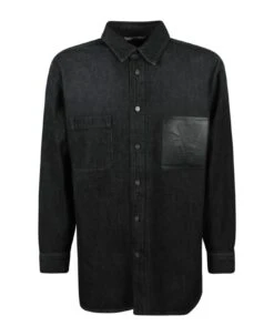 Valentino V-pocket Patched Denim Shirt