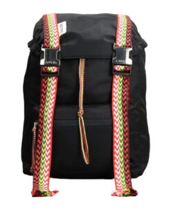 Lanvin Backpack Nano Curb Backpack In Black Nylon