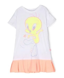 Billieblush Tweety-print Pleated-hem Dress