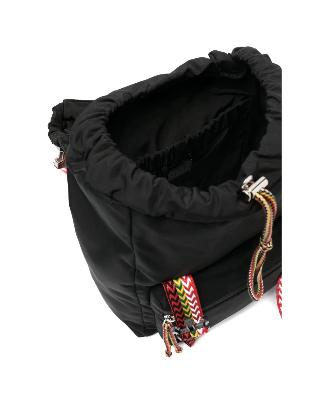 Lanvin Black Nylon Backpack With Curb Ribbons 4 Lanvin Black Nylon Backpack With Curb Ribbons - Image 4