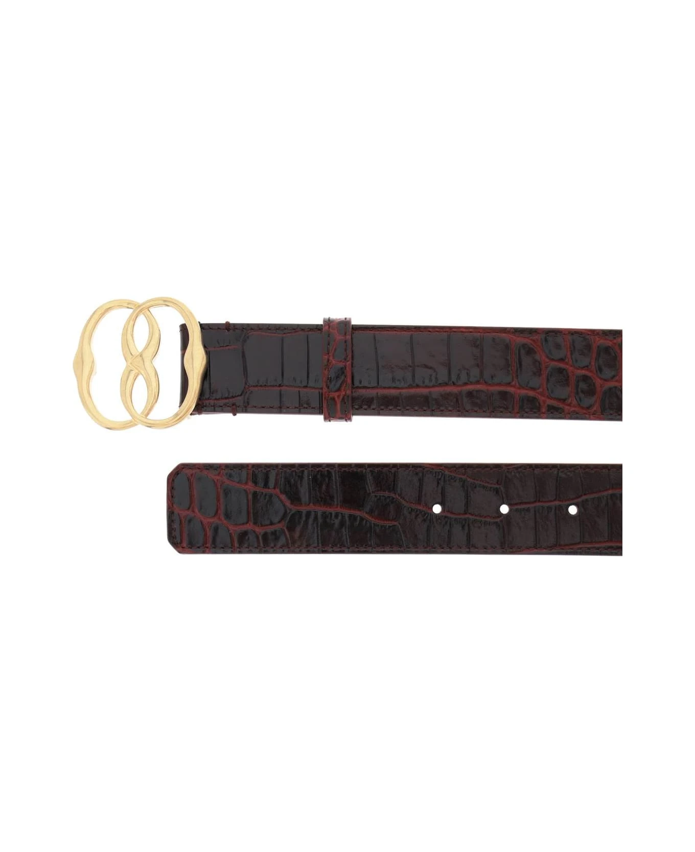 Bally Croco-effect Leather Belt With Emblem Buckle 2 Bally Croco-effect Leather Belt With Emblem Buckle - Image 2