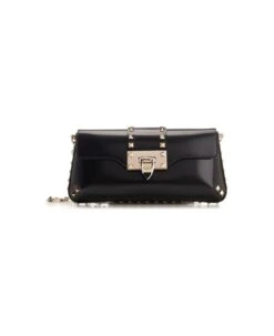 Valentino Garavani Black 'rockstud' Shoulder Bag