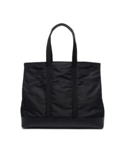 Alexander McQueen Black Nylon And Leather De Manta Tote Bag