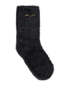 Mini Rodini Black Socks For Kids With Cat Eyes