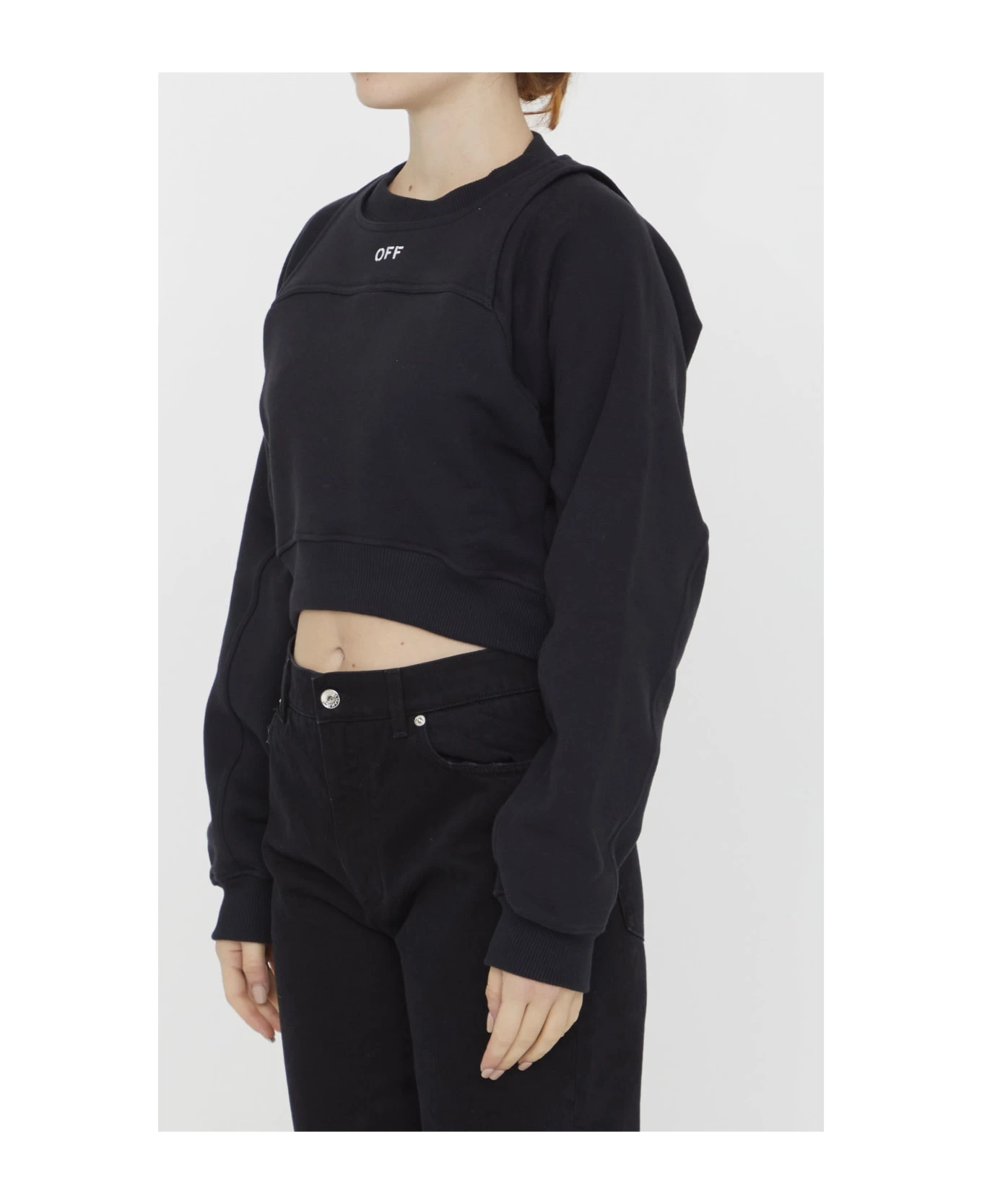 Off-White Off Logo Crop Sweatshirt 2 Off-White Off Logo Crop Sweatshirt - Image 2