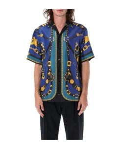 Versace Medusa Saddle Silk Shirt