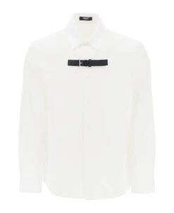 Versace Leather Strap Shirt