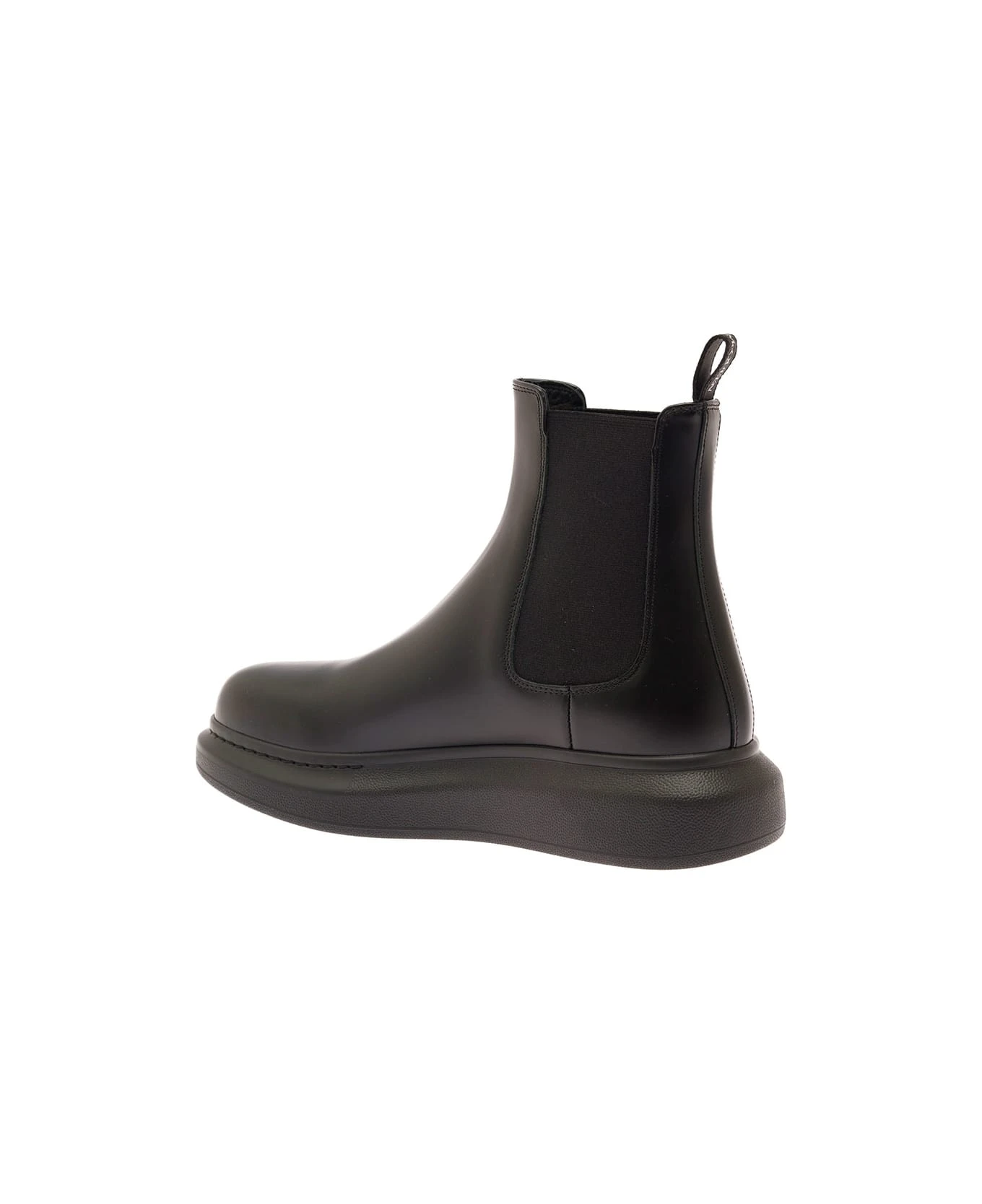 Alexander McQueen Black Slip-on Ankle Boots With Chunky Platform In Smooth Leather Man 3 Alexander McQueen Black Slip-on Ankle Boots With Chunky Platform In Smooth Leather Man - Image 3