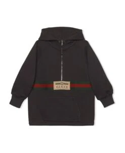 Gucci Dark Grey Felted Cotton Jersey Jacket