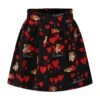 MOSCHINO Black Skirt For Girl With Teddy Bear And Hearts