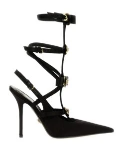 Versace 'medusa' Satin Pumps