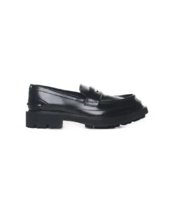 Alexander McQueen Shiny Leather Moccasins