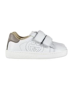 Gucci White Sneakers For Kids With Double Gg