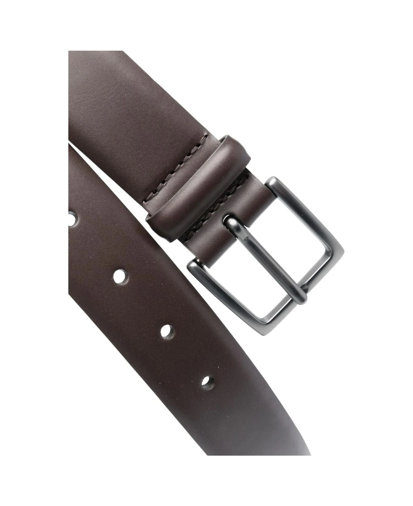 Orciani Smooth Ebony Leather Classic Belt 2 Orciani Smooth Ebony Leather Classic Belt - Image 2