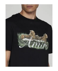 Amiri Cheetah Logo Cotton T-shirt -Italist Store 553f9a62897a28d952f8aa61e9d61297