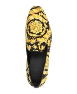 Versace Baroque Pattern Pointed Toe Loafers -Italist Store 55974838f784c0a9f9891be32d3cf14b