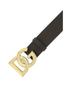 Dolce & Gabbana Lux Leather Belt With Dg Buckle -Italist Store 572cbe0e9a3b2a6b5b19cca105b7c884