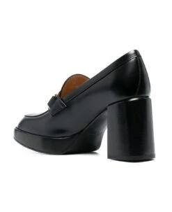 Tod's Black Leather Heeled Loafers -Italist Store 58c6eb82727b6d5905778a84c5af7493