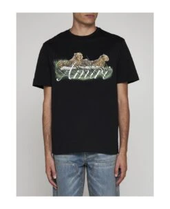 Amiri Cheetah Logo Cotton T-shirt -Italist Store 58fa0e249e658f24444f1b698bf986f9