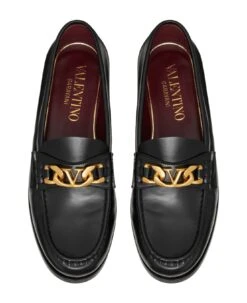 Valentino Garavani Loafer Vlogo Chain T. 20 Vitello/antique Brass Logo Chain -Italist Store 5901f946ffe30578a153c29487001dc2