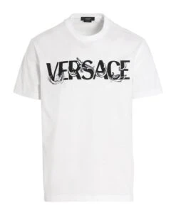 Versace Embroidered Logo T-shirt